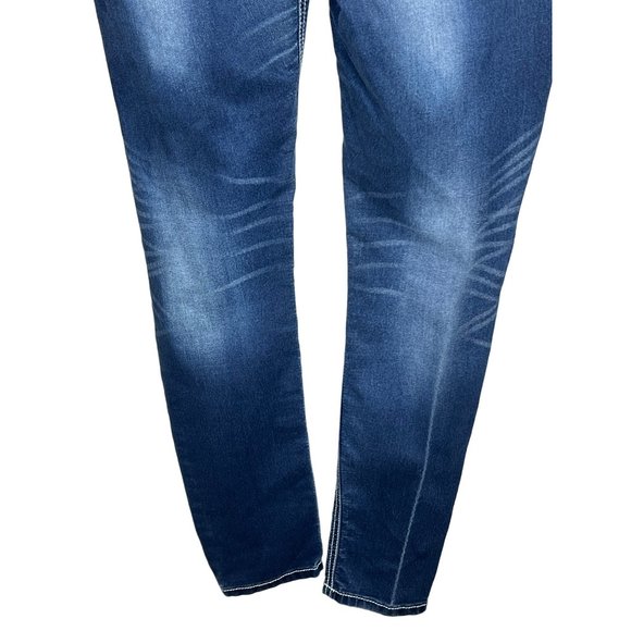 Revolution by revolt size 9 skinny leg blue denim jeans - Picture 7 of 10